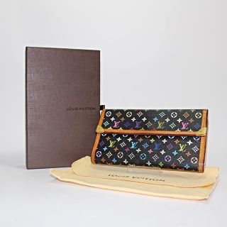 ルイヴィトン(LOUIS VUITTON)の正規品 良品✨マルチカラー三つ折り長財布(財布)