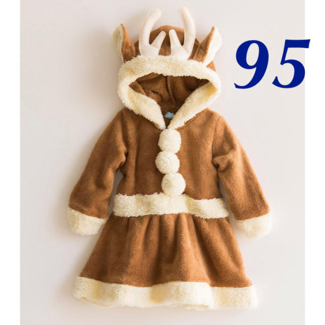 Catherine Cottage(キャサリンコテージ)のトナカイワンピース　95 キッズ/ベビー/マタニティのキッズ服女の子用(90cm~)(ワンピース)の商品写真