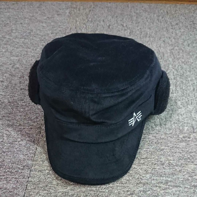 ALPHA INDUSTRIES(アルファインダストリーズ)の【新品】ワークキャップ(黒)ALPHA INDUSTRIES メンズの帽子(キャップ)の商品写真