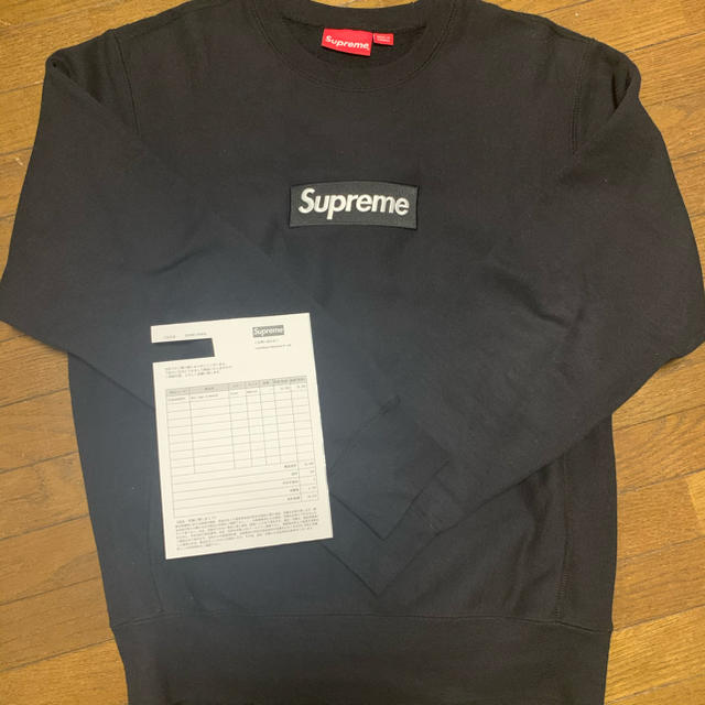 Mサイズ　supreme boxlogo crewneck sweatshirt