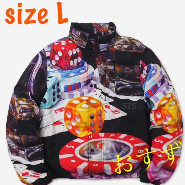 Supreme Casino Down Jacket 黒　Lジャケット/アウター