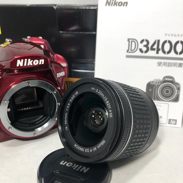 Nikon D3400 AF-P 18-55レンズKIT 174ショット美品