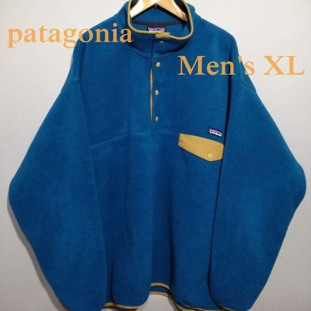美品 メンズXL パタゴニア シンチラ フリース スナップT ターコイズ