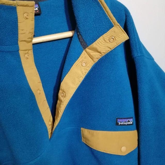 美品 メンズXL パタゴニア シンチラ フリース スナップT ターコイズ