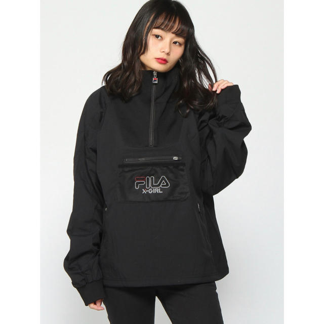 X-girl x FILA ANORAK（ブラック）　サイズ2