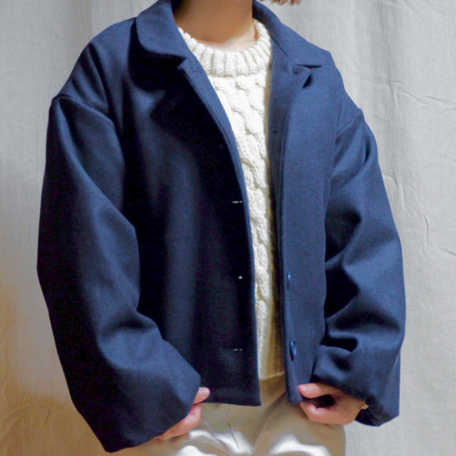 ehka sopo(エヘカソポ)の【タグ付き未使用！】エヘカソポの丸襟コート レディースのジャケット/アウター(ピーコート)の商品写真