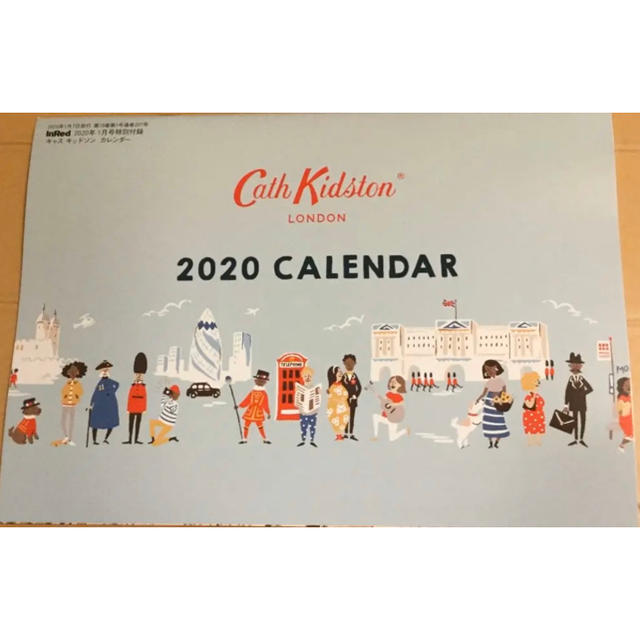 Cath Kidston(キャスキッドソン)のInRedインレッド　2020年1月号付録キャス キッドソン2020年カレンダー インテリア/住まい/日用品の文房具(カレンダー/スケジュール)の商品写真