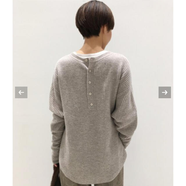 L'Appartement DEUXIEME CLASSE(アパルトモンドゥーズィエムクラス)のL'Appartement THERMAL KNIT ベージュ レディースのトップス(ニット/セーター)の商品写真