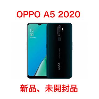 アンドロイド(ANDROID)の【新品未開封】OPPO A5 2020 グリーン(スマートフォン本体)