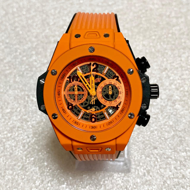 ウブロ オマージュウォッチ スポーツ メンズ腕時計・orange how130の通販 by ヒロ's shop