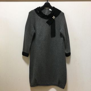 ランバン(LANVIN)のLANVIN  リボンデザインワンピース  (ひざ丈ワンピース)