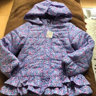 マザウェイズ(motherways)の新品/タグ付き マザウェイズ アウター 花柄 ブルー size130(コート)