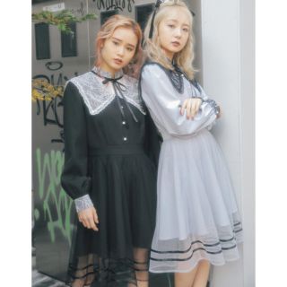 バブルス(Bubbles)のBubbles ♡ チュールコンビセーラーワンピース(ミニワンピース)