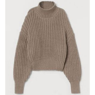 エイチアンドエム(H&M)のチャンキーニット　モカ(ニット/セーター)