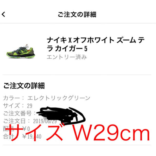 NIKE(ナイキ)の[テ様専用] off white ZOOM TERRA KIGER 5  メンズの靴/シューズ(スニーカー)の商品写真