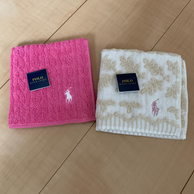 POLO RALPH LAUREN(ポロラルフローレン)のmochi様専用♡ポロラルフローレン ミニタオル 2枚セット レディースのファッション小物(ハンカチ)の商品写真