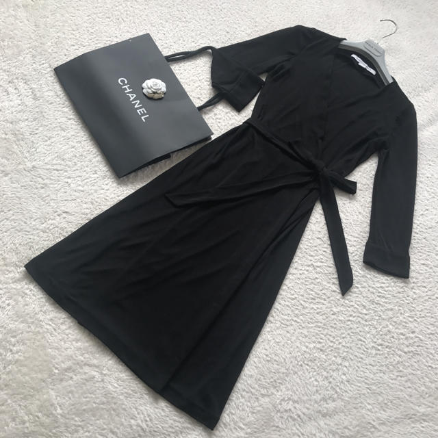 ダイアン ラップワンピ New Julian two Black 無地 | www.innoveering.net
