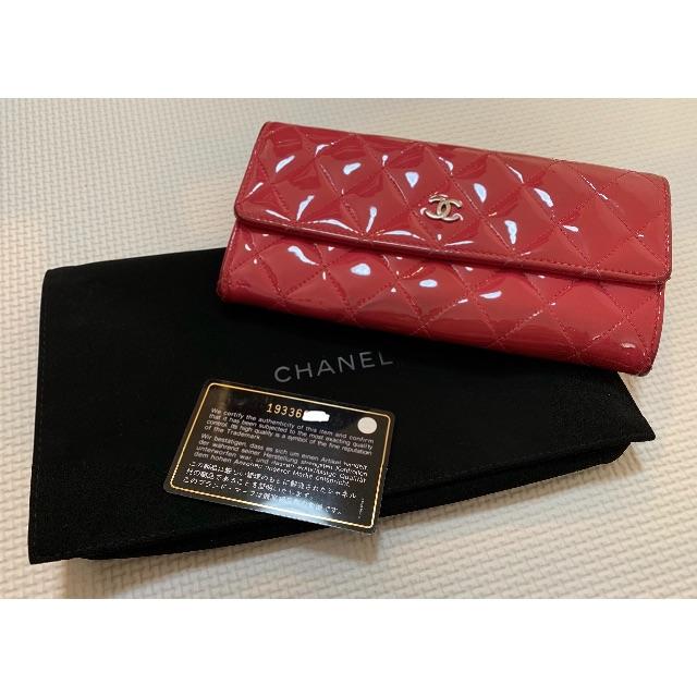 財布❤︎CHANEL エナメル 長財布 ピンク❤︎