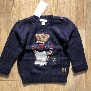 ラルフローレン(Ralph Lauren)の最新作★ポロベア　ベビー　セーター　ネイビー　ラルフローレン　90(ニット)