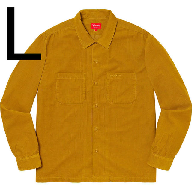 Supreme Corduroy Shirt Gold Lサイズ