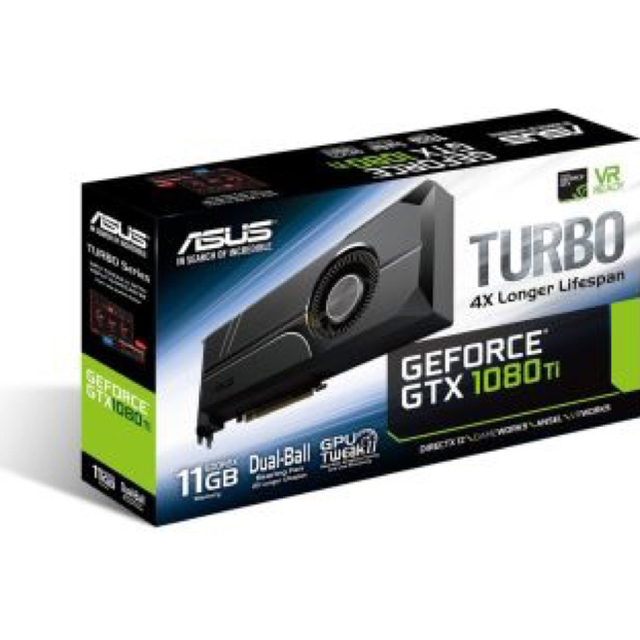 ASUS(エイスース)の［値下げ］GeForce GTX1080Ti TURBO -11G スマホ/家電/カメラのPC/タブレット(PCパーツ)の商品写真