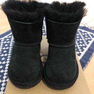 アグ(UGG)のUGGキッズ　ベイリーボウ　黒(ブーツ)