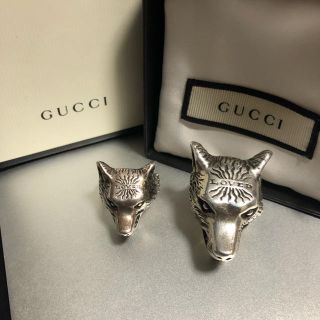 グッチ(Gucci)のGUCCI シルバー リング ウルフ【ラージサイズのみただいま専用中】(リング(指輪))