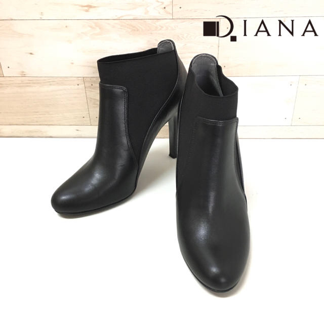 【DIANA】ショートブーツ (23) ブーツ　革　ヒール　上品