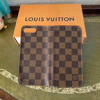 ルイヴィトン(LOUIS VUITTON)のルイヴィトン　ダミエ　手帳型iphoneケース(iPhoneケース)
