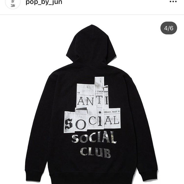 FRAGMENT(フラグメント)のL anti social social club assc フラグメント hf メンズのトップス(パーカー)の商品写真