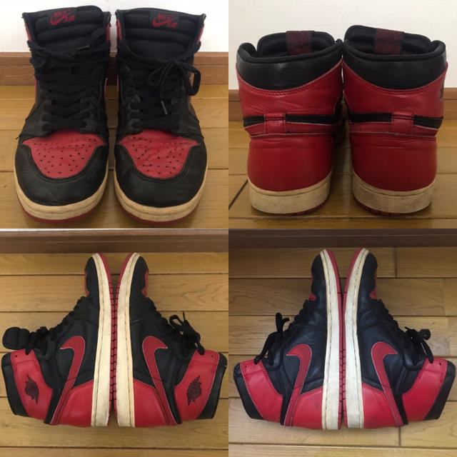 NIKE   NIKE AIR JORDAN 1 年 復刻 Bred ブレッドの通販 by t's shop