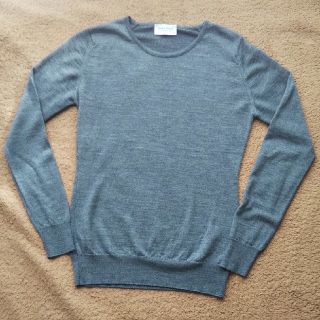 ジョンスメドレー(JOHN SMEDLEY)のジョンスメドレー*クルーネックニット[S] チャコールグレー(ニット/セーター)