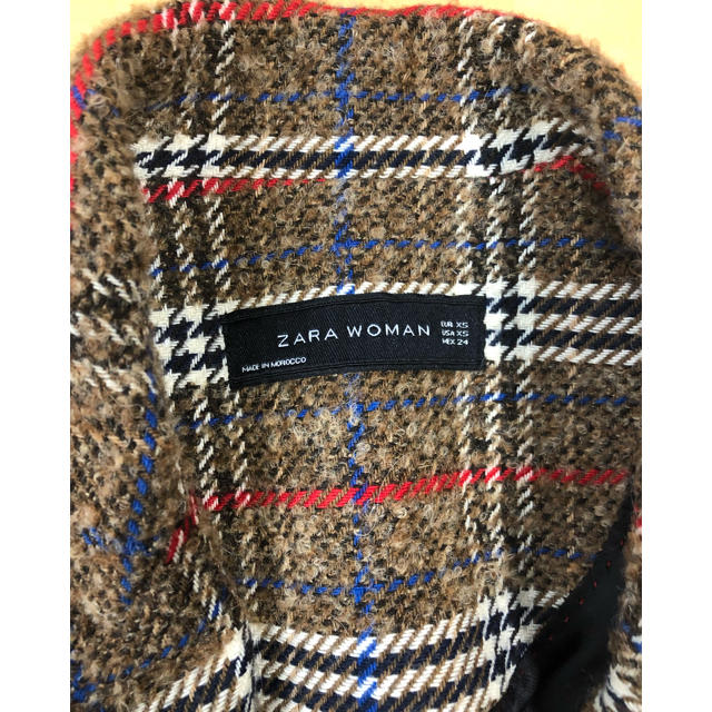 ZARA(ザラ)のZARA WOMAN チェックコート レディースのジャケット/アウター(チェスターコート)の商品写真