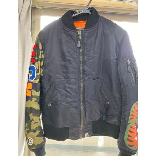 アベイシングエイプ(A BATHING APE)のAPE SHARK MA-1 JACKET(ブルゾン)