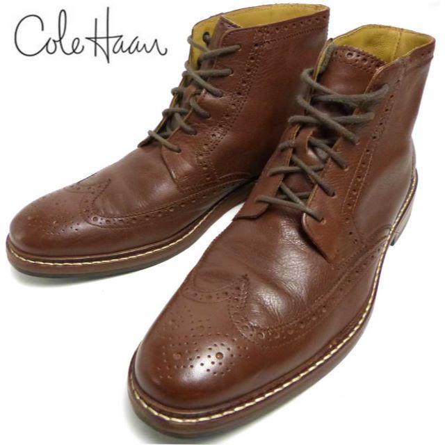 コールハーン COLE HAAN　ウイングチップ レザーブーツ 9M(27cm