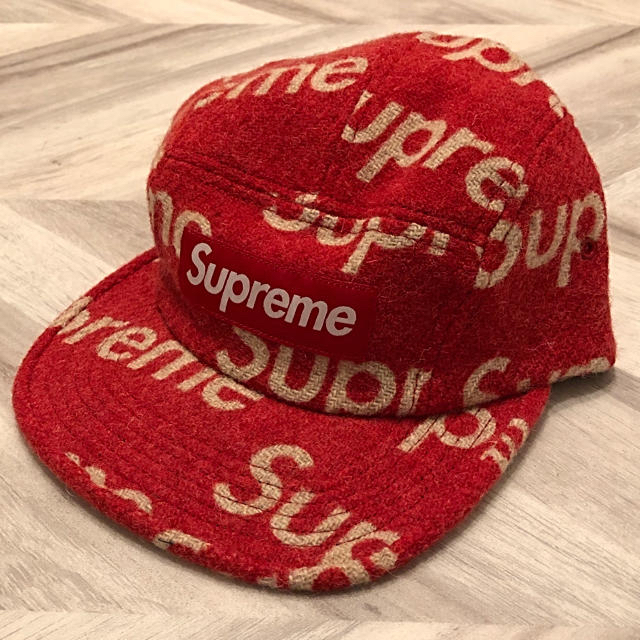 Supreme Harris Tweed Camp Cap (Red)