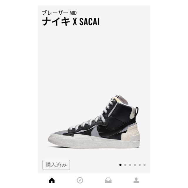NIKE(ナイキ)のNIKE × sacai BLAZER MID メンズの靴/シューズ(スニーカー)の商品写真