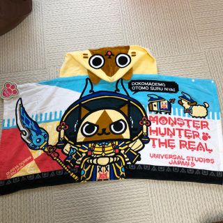 ユニバーサルスタジオジャパン(USJ)のモンハン  アイル フード付きタオル(タオル/バス用品)