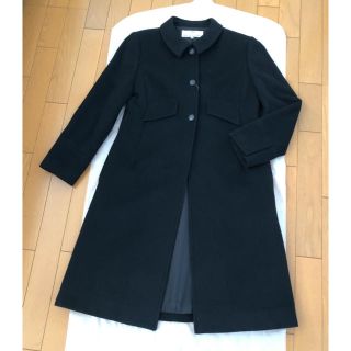 バレンシアガ(Balenciaga)のバレンシアガ　カシミヤコート38  ブラック(ロングコート)