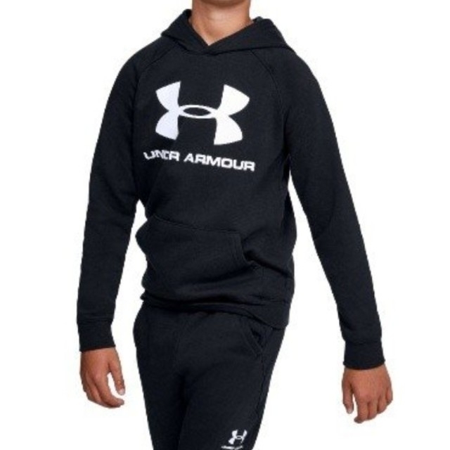 UNDER ARMOUR(アンダーアーマー)の優ちゃん専用 アンダーアーマー✨ビッグロゴパーカー＆ジョガーパンツ 160㌢黒 キッズ/ベビー/マタニティのキッズ服男の子用(90cm~)(その他)の商品写真