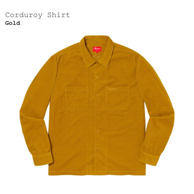 Supreme(シュプリーム)のCorduroy Shirt Gold Small メンズのトップス(シャツ)の商品写真