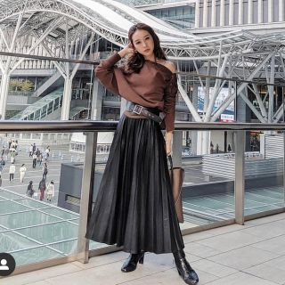 riendaレザープリーツスカート????-www.steffen.com.br