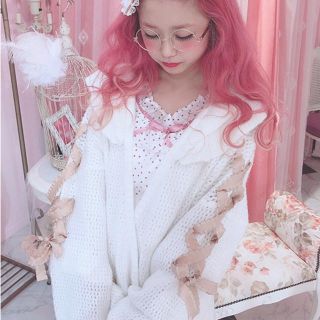 スワンキス(Swankiss)の♡ スワンキス カーディガン ホワイト ゆめかわいい ♡(カーディガン)