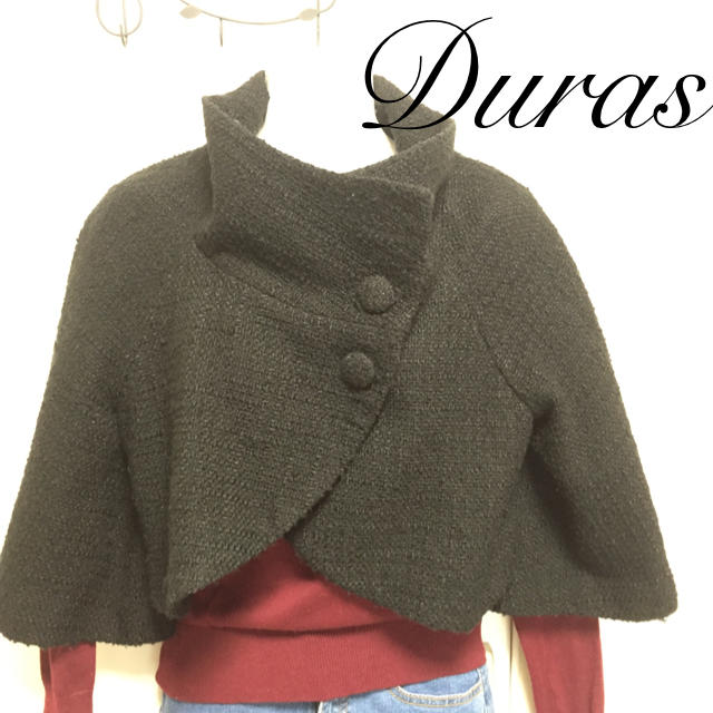 DURAS ambient(デュラスアンビエント)のツイードポンチコート レディースのジャケット/アウター(ロングコート)の商品写真