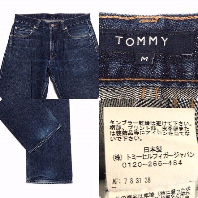 TOMMY HILFIGER(トミーヒルフィガー)のトミーヒルフィガー★ストレート★M★ウエスト約84cm★プリント★日本製 メンズのパンツ(デニム/ジーンズ)の商品写真