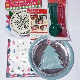 クリスマス パーティーグッズセット(テーブル用品)