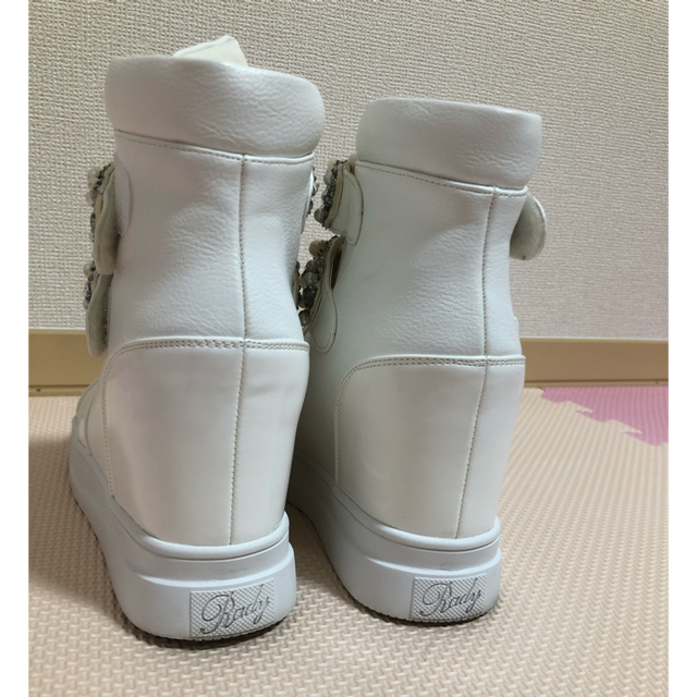 Rady  ベルトビジューインヒールスニーカー　White