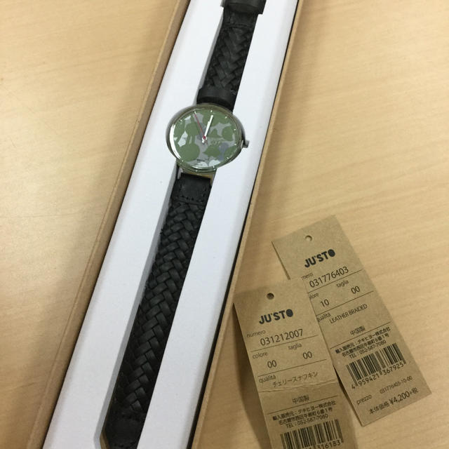 JU'STO(ジュスト)のMOOMINとJU’STOコラボの時計　定価11770円　スナフキン メンズの時計(腕時計(アナログ))の商品写真