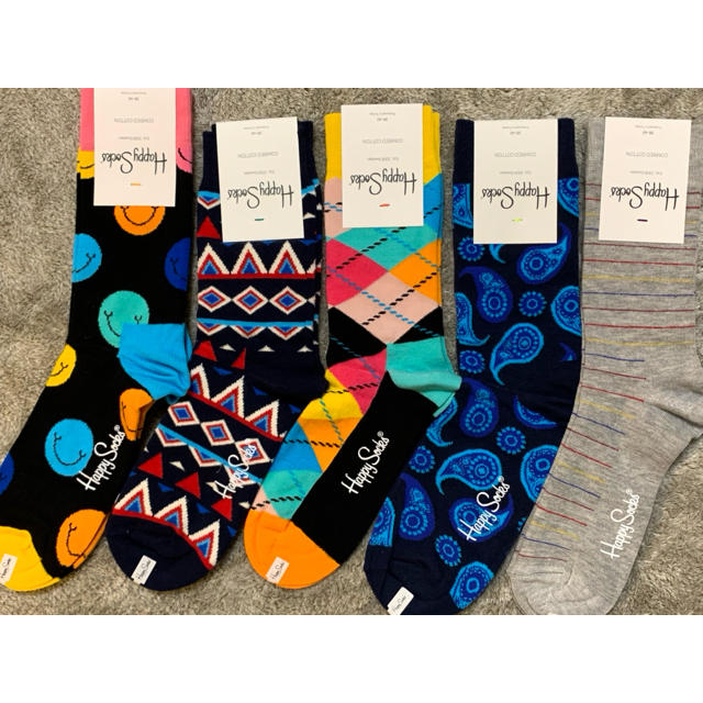 BEAMS(ビームス)のハッピーソックス レディース5足 定価7,150円 happy socks＋ヤシ レディースのレッグウェア(ソックス)の商品写真