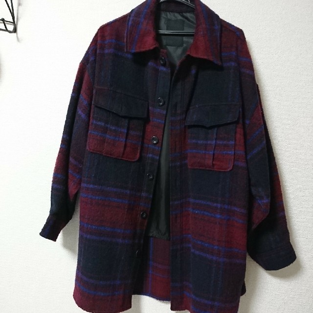 JEANASIS(ジーナシス)のシャギーBIGシャツコート レディースのジャケット/アウター(ロングコート)の商品写真